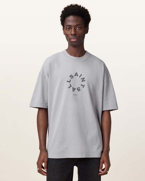 Buy ALL SAINTS Tierra Logo Print Oversized Crew-Neck T-Shirt