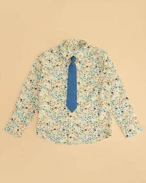 pantaloons junior Boys Floral Regular Fit Shirt-picture-11