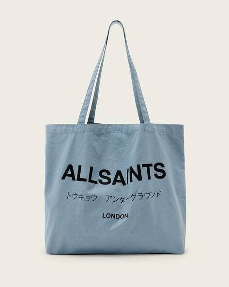 Buy ALL SAINTS Underground Logo Print Tote Bag Stonewash Blue