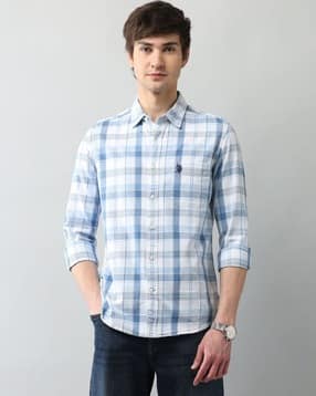 Buy Blue Shirts for Men by Indo Online