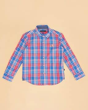 pantaloons junior Boys Checks Regular Fit Shirt-picture-26