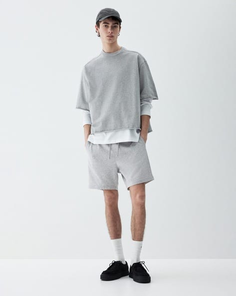 Men Regular Fit Knit Shorts