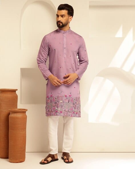 SOJANYA Men Embroidered Thread Work Kurta