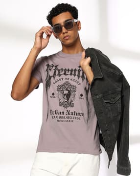 dnmx Men Graphic Print Regular Fit Crew-Neck T-Shirt-picture-18
