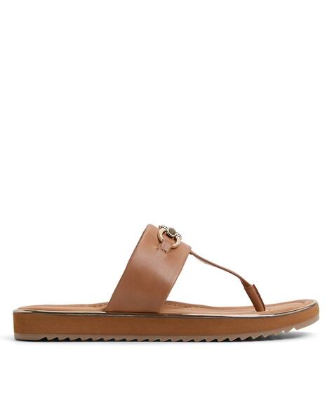 Round-Toe Slip-On Sandals