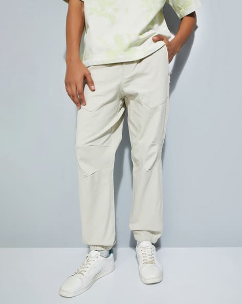 Men Textured Relaxed Fit Joggers