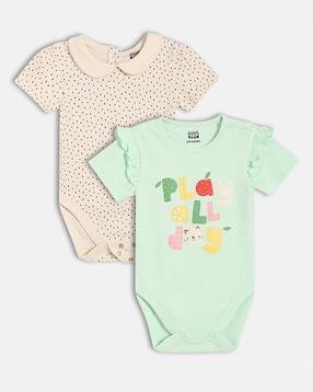 mini klub Girls Pack of 2 Printed Bodysuits-picture-12