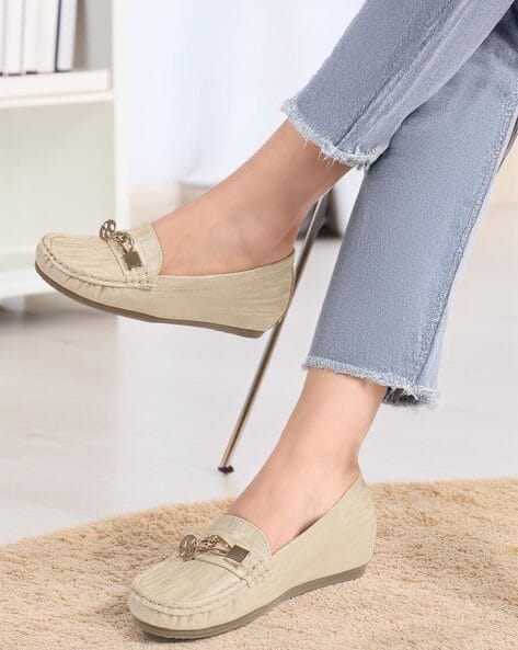 Loafers Popular Womens Flats Refined Loafer Formal Shoes For Women – Work Ready |Indifeet SaddleBrown