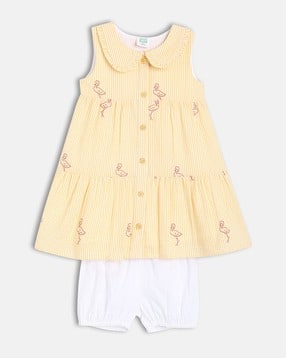 mini klub Girls Striped Tiered Dress & Bloomers Set-picture-32