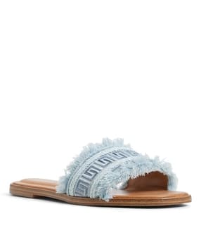 Open-Toe Slip-On Flat Sandals-image-9