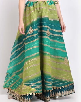  Women Cotton Kota Doriya Gota Patti Work Skirt