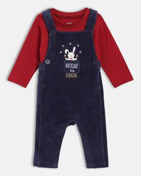 mini klub Graphic Print Dungaree with T-Shirt-picture-33
