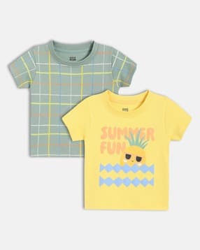 mini klub Boys Pack of 2 Printed Round-Neck T-Shirts-picture-20