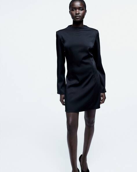 Buy H&M Women Open-Back Satin Shift Dress Online | Ajio.com Buy H&M Women Open-Back Satin Shift Dress Online | Ajio.com