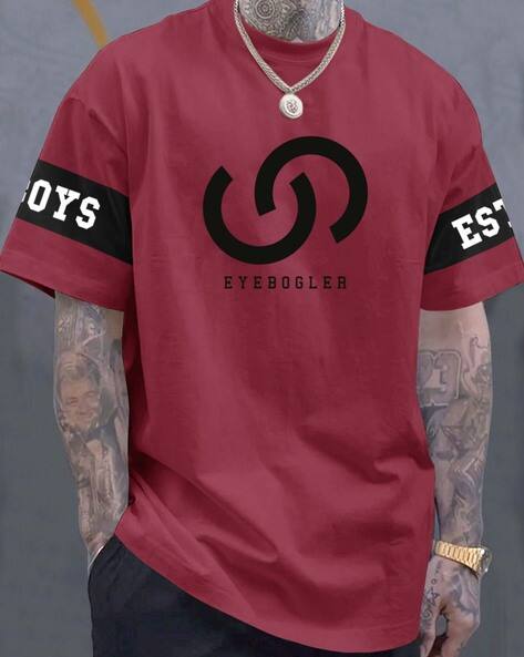 EYEBOGLER men Loose Fit Crew-Neck T-Shirt