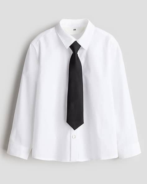 White Dress Shirt For Boys Boys Regular Fit Cotton Shirt With