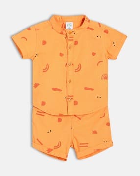 Boys Printed Shirt & Shorts Set-image-45