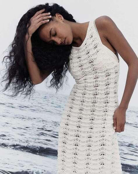Buy H&M Women Sleeveless Pointelle-Kn... Online | Ajio.com