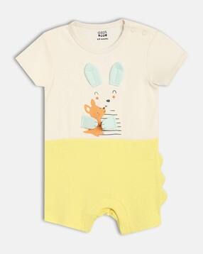 mini klub Boys Graphic Print Round-Neck Rompers-picture-28