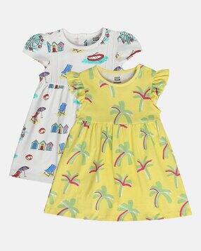 mini klub Girls Pack of 2 Printed Fit & Flare Dresses-picture-11