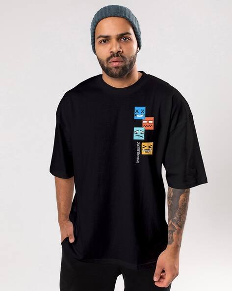 FLYIND Vogue Outfit Men Graphic Print Regular Fit Crew-Neck T-Shirt