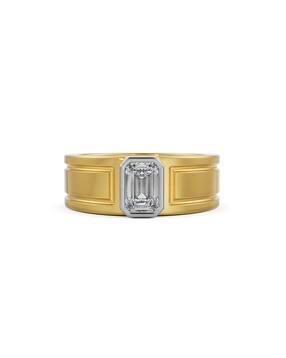 emori Men Yellow Gold Alpha Wedding Lab Grown Diamond Ring-picture-46
