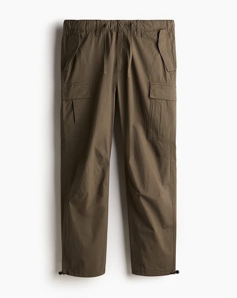 Men Regular Fit Ripstop Cargo Trousers