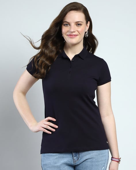 Women Regular Fit Polo T-Shirt