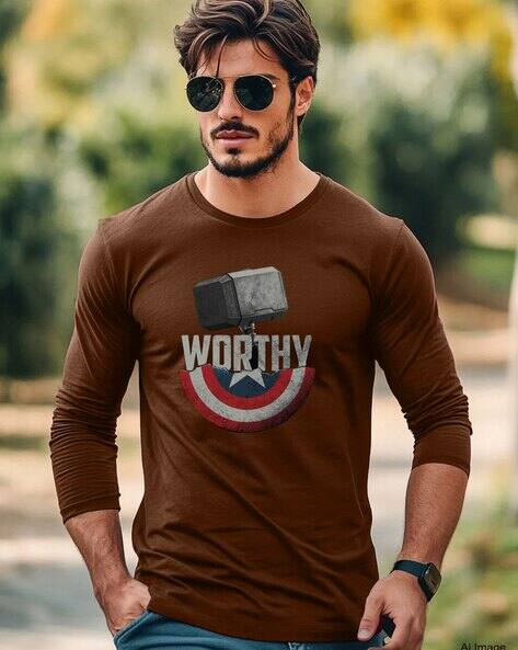 Clafoutis Men Graphic Print Oversized Fit Round-Neck T-Shirt