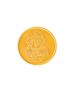 muthoot pappachan Yellow Gold Pappachan Swarnavarsham Ganesha Coin-picture-12