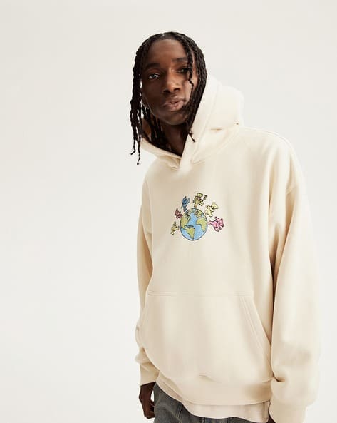 Men Micro Print Hoodie