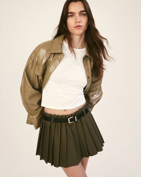 Women Pleated Mini Skirt