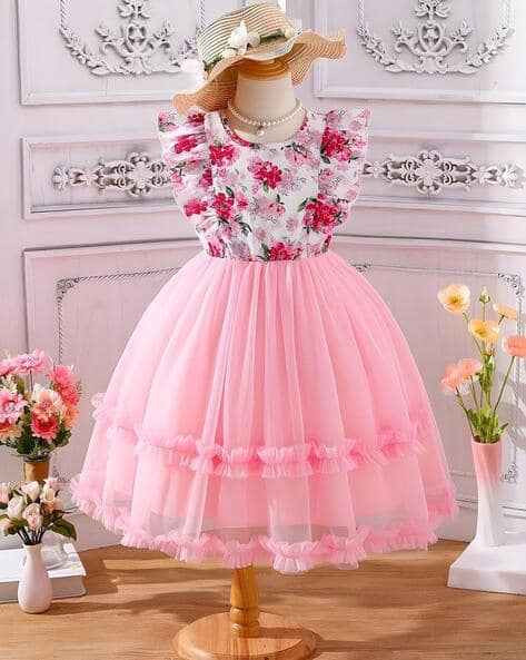 Girls Floral A-line Dress