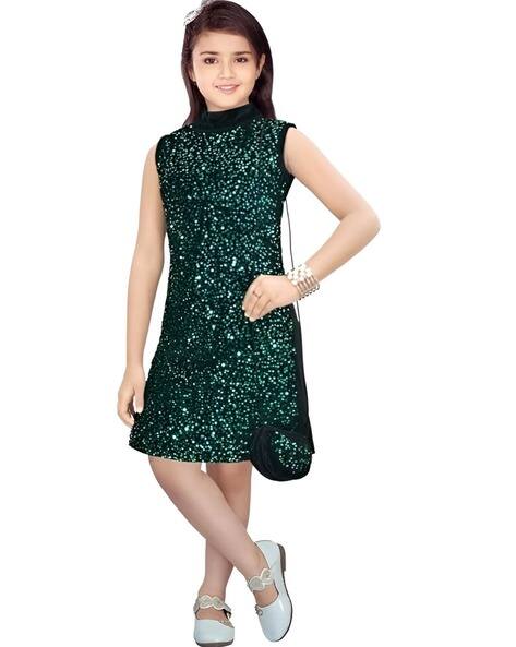 DAWINAR Girls Embellished Shift Dress