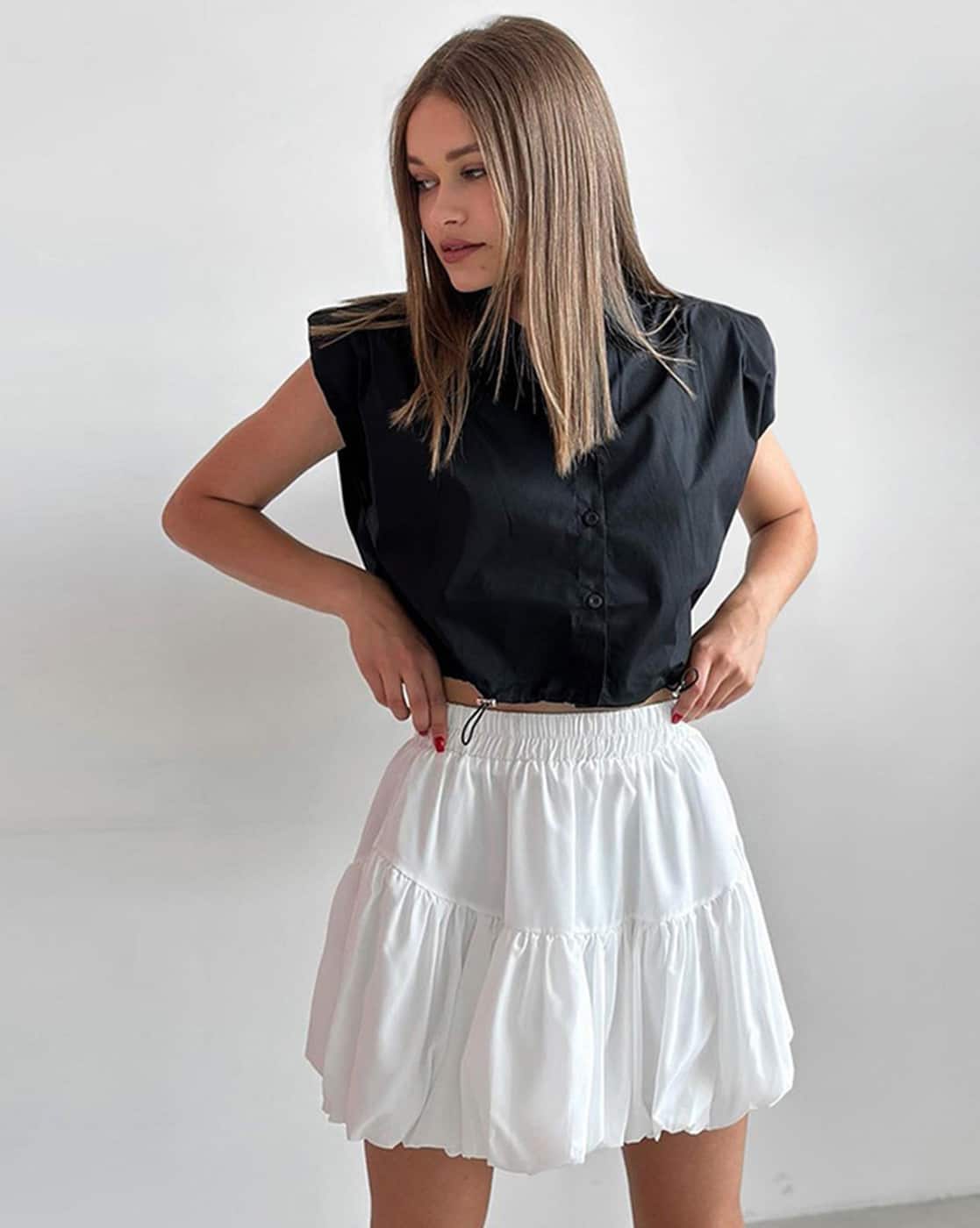 Buy Lulu & Sky Women Mini Bubble Skirt Online | Ajio.com