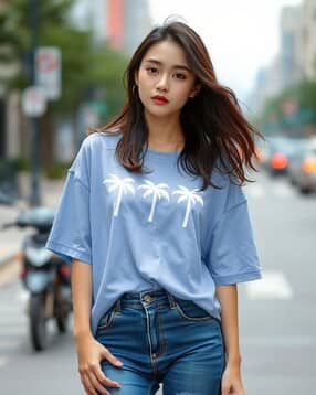 togs & terre Women Graphic Print Loose Fit T-Shirt-picture-47