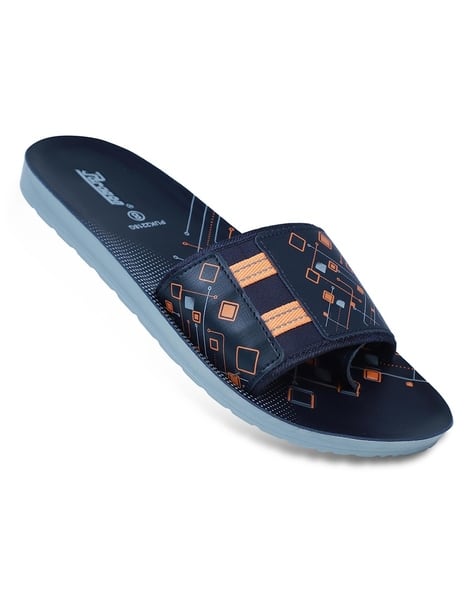 Paragon Blue Sliders Mens Buy Blue Flip Flop Slippers For Men By