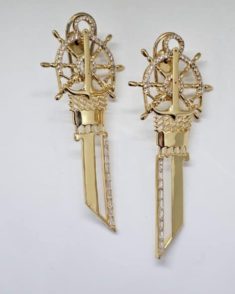 Buy GAURISH BESPOKE JEWELLERY Women Ankhor Key Straight Earrings