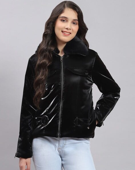 Girls Zip-Front Biker Jacket