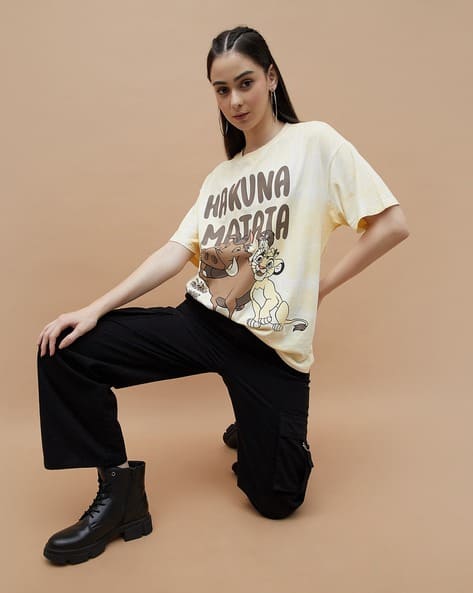 Women Lion King Printed T-Shirt