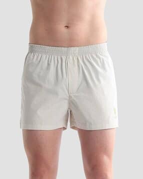 u.s. polo assn. Men Striped Knit Shorts with Elasticated Waistband-picture-16