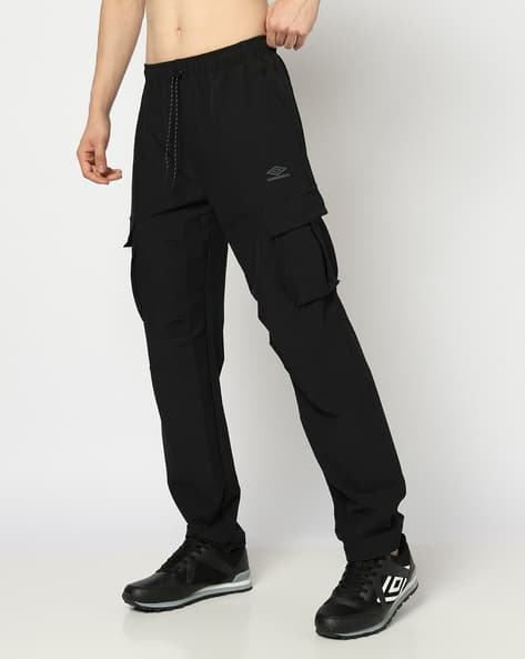 Men Straight Track Pants with Cargo Pockets