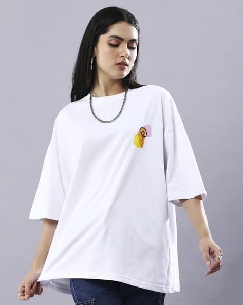 Buy White Tshirts for Women by HOUSE OF RS Online