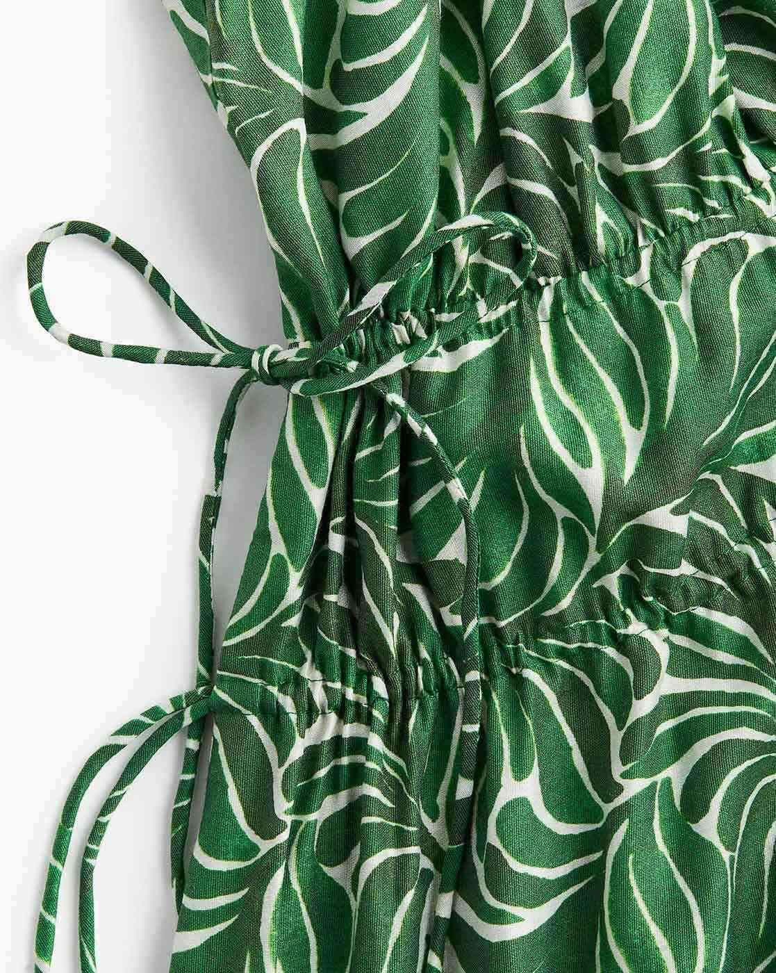 green emerald velvet dress Wildfire Sleeveless Printed Dress