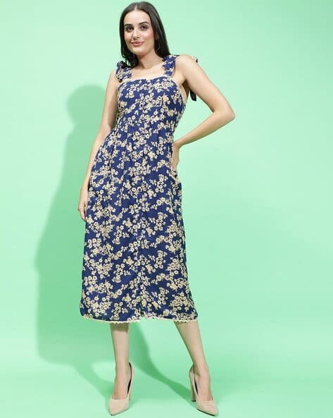 Buy Blue Dresses for Women by Oxolloxo Online | Ajio.com