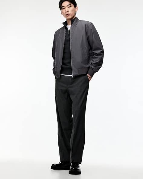 Men Regular Fit Bomber Jacket