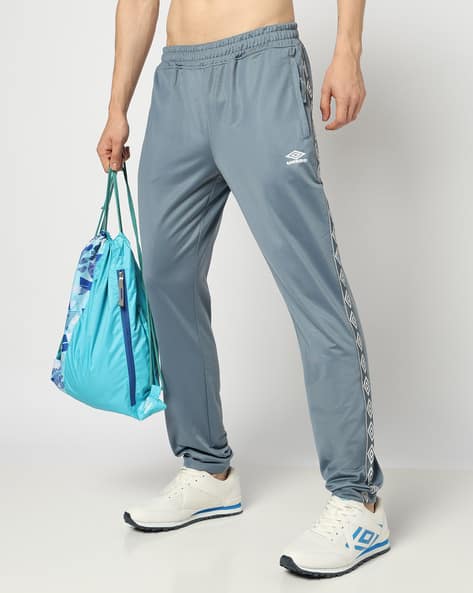 UMBRO Men Straight Track Pants with Logo Tape