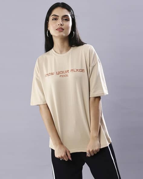 Buy Beige Tshirts for Women by HOUSE OF RS Online