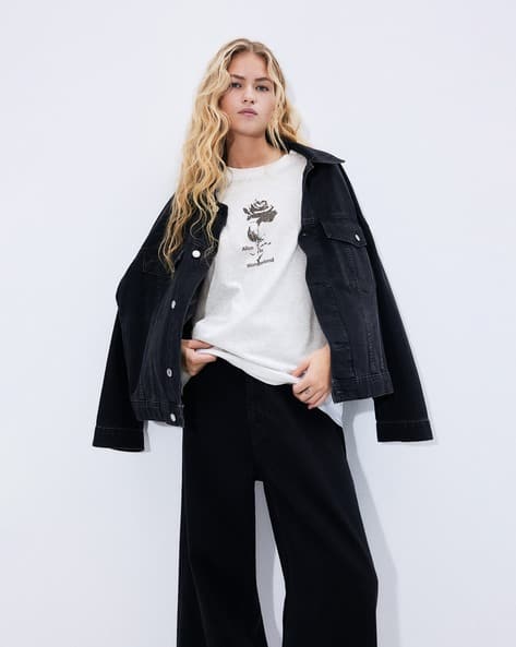 Buy Grey Tshirts for Women by H&M Online | Ajio.com