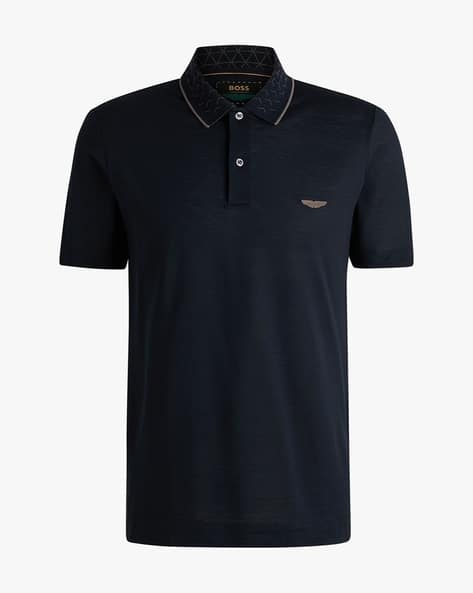 Buy BOSS X Aston Martin Regular Fit Polo T-Shirt Black Color Men